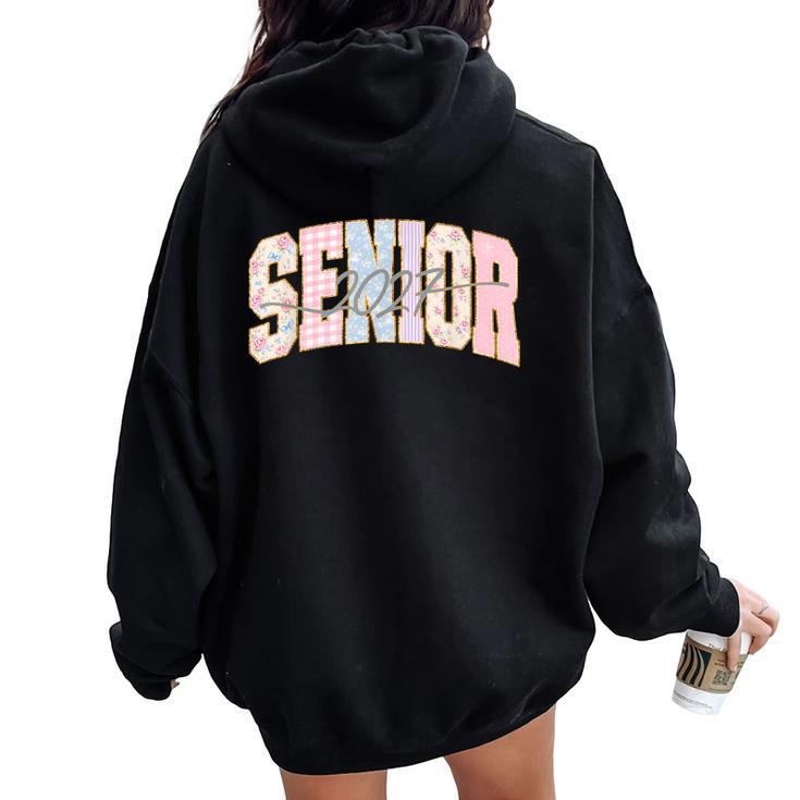 My Last First Day Floral Senior 2027 Year Class Of 2027 Women Oversized Hoodie Back Print