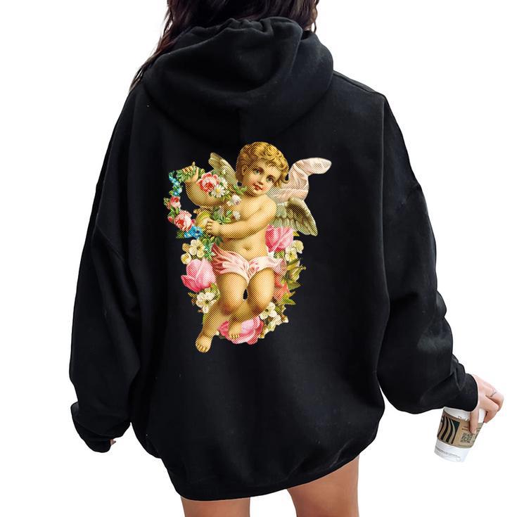 Swea Pour Homme Et Motif Ange Sweat à capuche oversize pour femme avec imprimé dans le dos