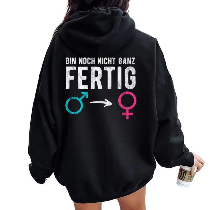 男性から女性へのトランスジェンダーlgbt レディース オーバーサイズ パーカー バックプリント