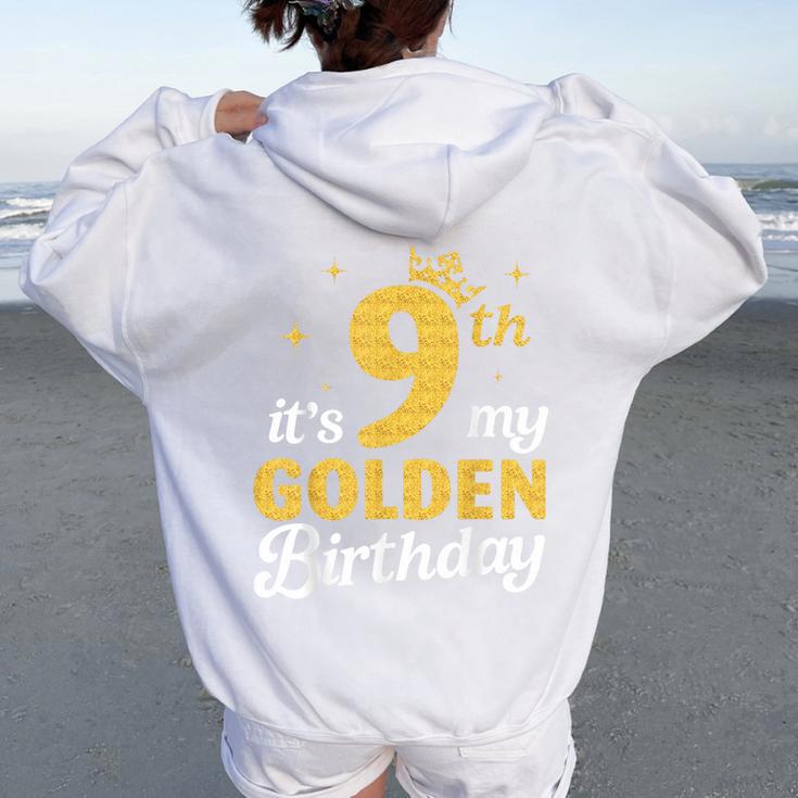 It's My 9Th Golden Birthday Happy 9歳から男の子、女の子へ レディース オーバーサイズ パーカー バックプリント