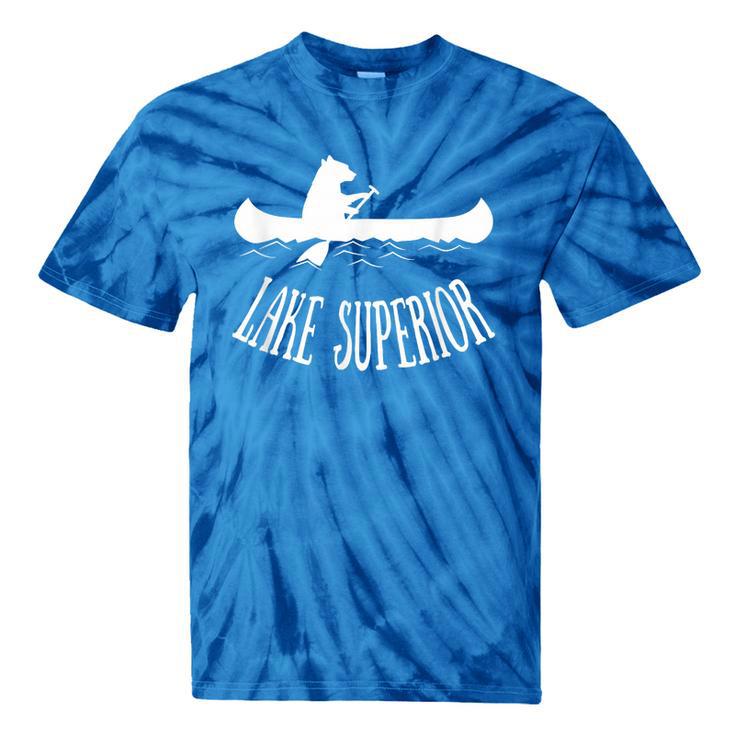 Lake Superior  Bear Canoe Upper Peninsula For Yooper Tie-Dye T-Shirts