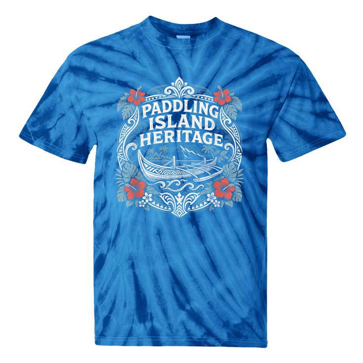 Paddling Island Heritage Outrigger Canoe Tie-Dye T-Shirts