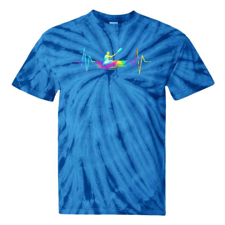 Women's Kayaking Heartbeat Tie Dye Canoe Boating Kayaks Tie-Dye T-Shirts