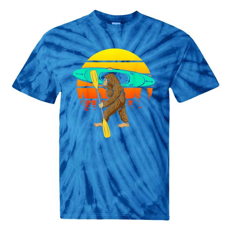 Bigfoot Kayak Paddling Lake Rafts Inflatable Canoe Sasquatch Tie-Dye T-Shirts Bigfoot Kayak Paddling Lake Rafts Inflatable Canoe Sasquatch Tie-Dye T-Shirts
