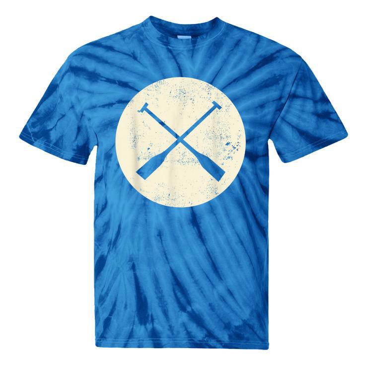 Retro Vintage Canoe Paddles Crossing Canoe & Kayaking Tie-Dye T-Shirts