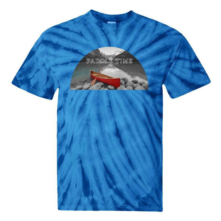 Canoe Lover Time To Paddle Raglan Baseball Tee Tie-Dye T-Shirts