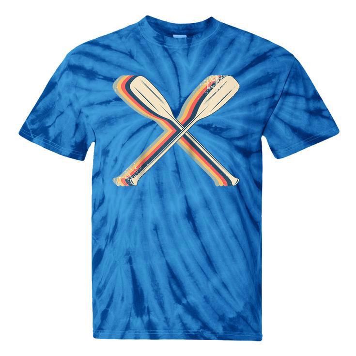 Canoeing Canoe Paddle Paddling Retro Line Art Raglan Baseball Tee Tie-Dye T-Shirts