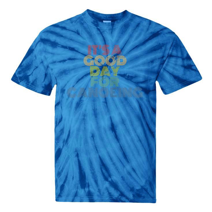 It's A Good Day For Canoeing Retro 70s Vintage Distressed Raglan Baseball Tee Tie-Dye T-Shirts