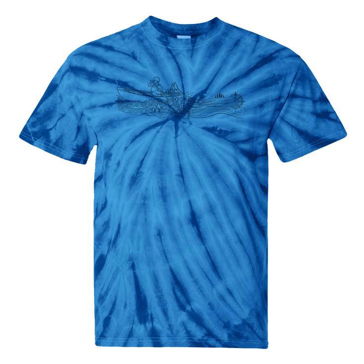 Minimalist Canoeing Water River Canoe Tie-Dye T-Shirts