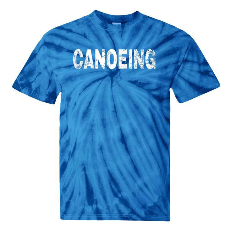 Vintage Canoeing Text Hobby Apparel Raglan Baseball Tee Tie-Dye T-Shirts