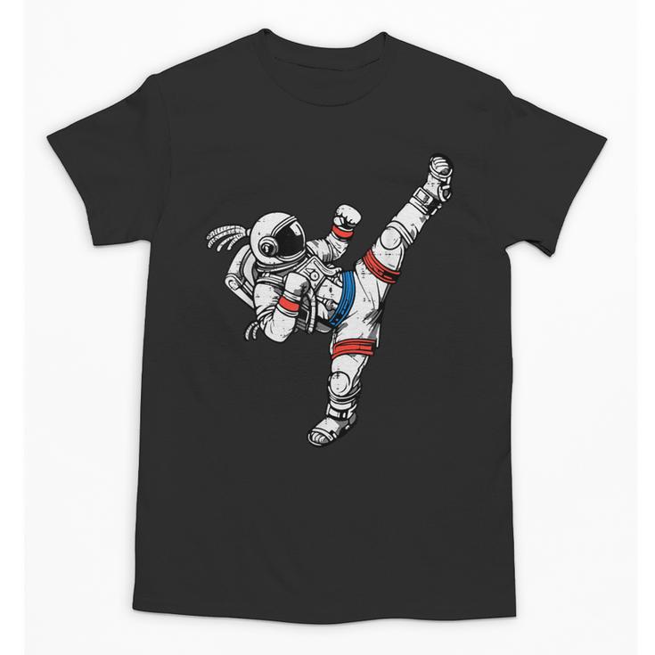Astronaut Muay Thai Fighter Space Martial Arts Men Women Kid Unisex T-Shirt