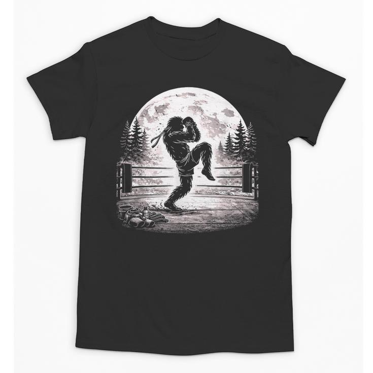 Bigfoot Muay Thai Boxer Martial Arts Sasquatch Unisex T-Shirt