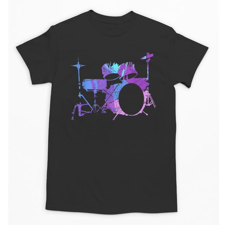 Cool Drum Kit Percussion Vintage Retro Drummer Costume Unisex T-Shirt