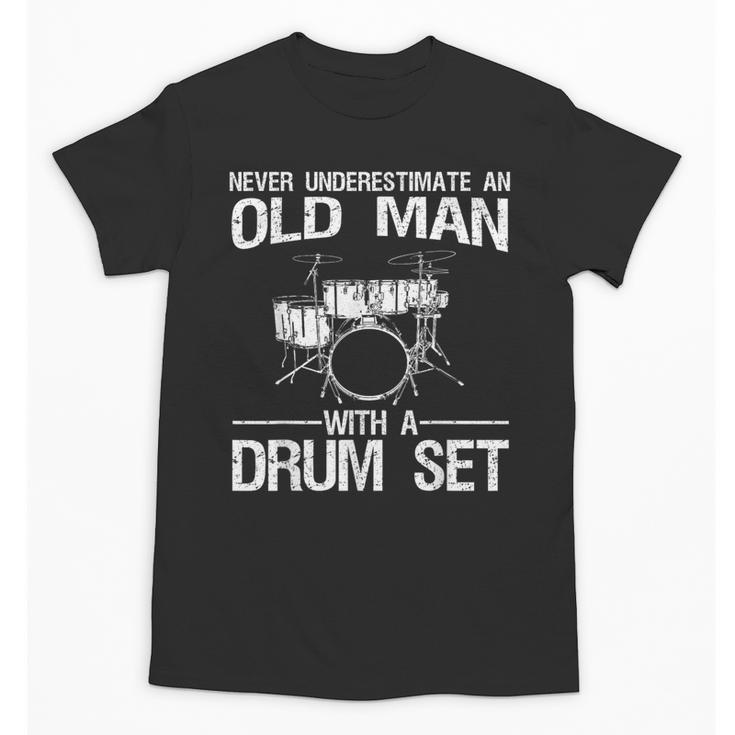 Cool Drummer Art Men Dad Drum Set Player Drum Kit Musician Unisex T-Shirt