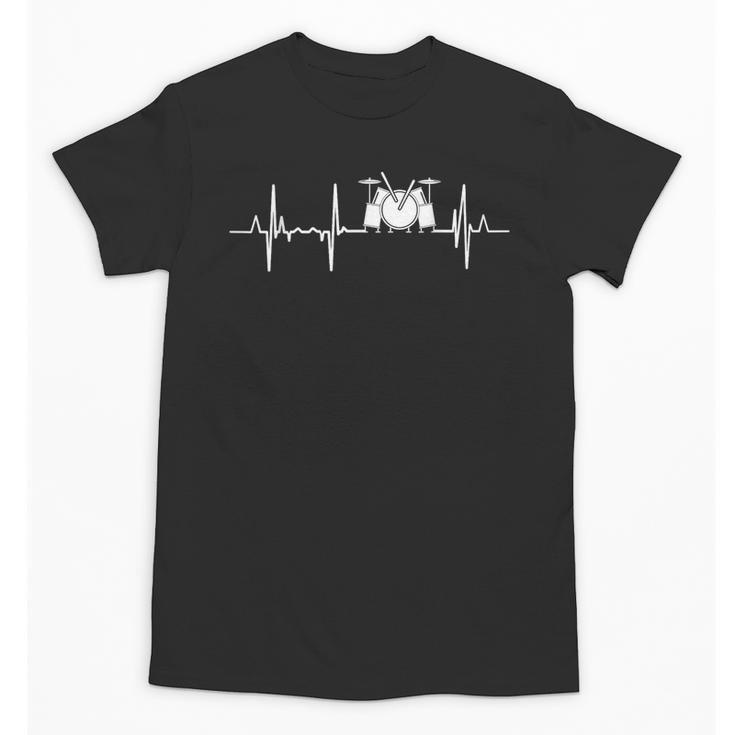 Drum Kit Cardiogram Drum Musician ECG Unisex T-Shirt