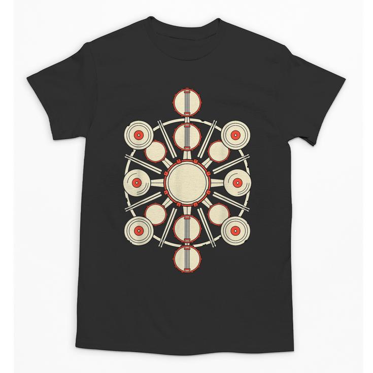 Drummer Drum Kit Mandala Percussionist Music Lover Unisex T-Shirt