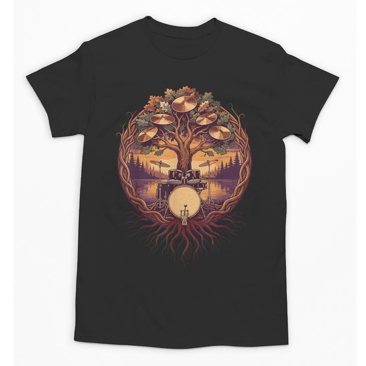 Drummer Drum Kit Musician Percussion Player Unisex T-Shirt