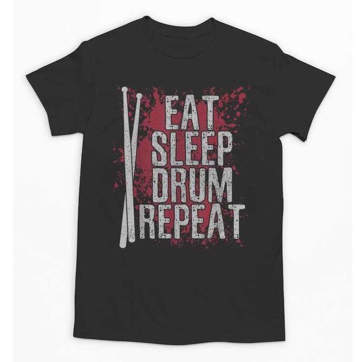 Drummer Eat Sleep Drum Repeat Drum Kit Musician Unisex T-Shirt