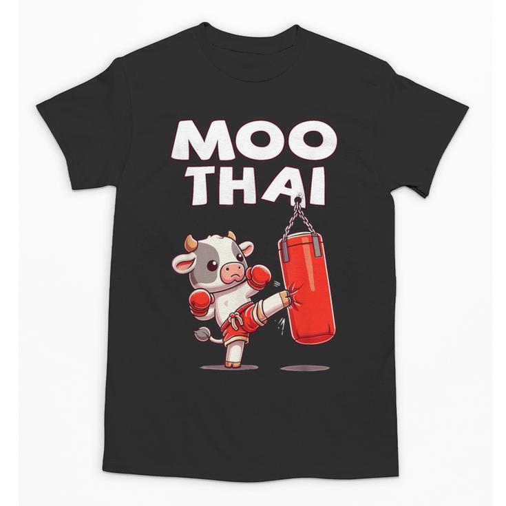Moo Thai Muay Thai Cow Thai Boxing For Kids Muay Thai Unisex T-Shirt