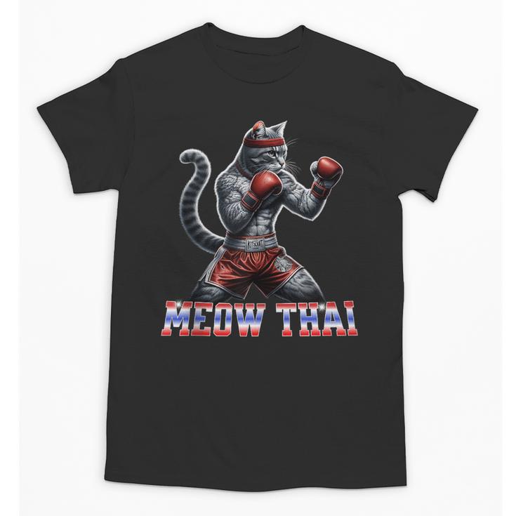 Muay Thai Cat Meow Thai Boxing Unisex T-Shirt