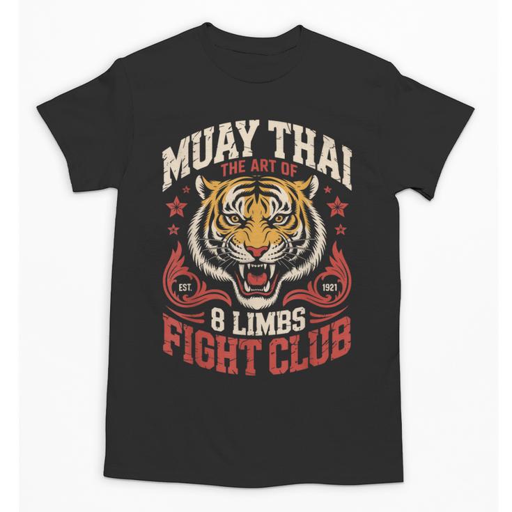 Muay Thai Fighter Tiger 8 Limbs Thai Boxing Unisex T-Shirt