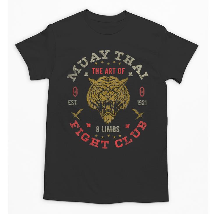 Muay Thai Fighter Vintage Tee Twin Tiger Art Of 8 Limbs Unisex T-Shirt