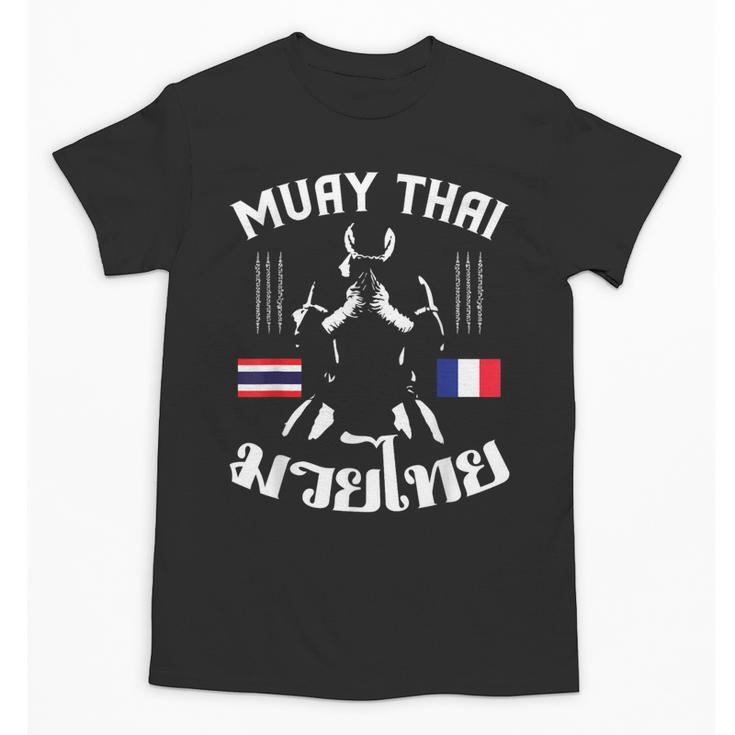Muay Thai France French Flag Martial Arts Thai Boxing Coach Unisex T-Shirt