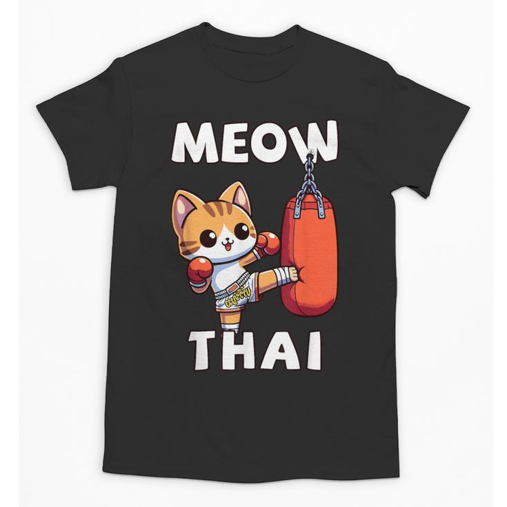 Muay Thai Meow Thai Thai Boxing For Boys Muay Thai Cat Unisex T-Shirt