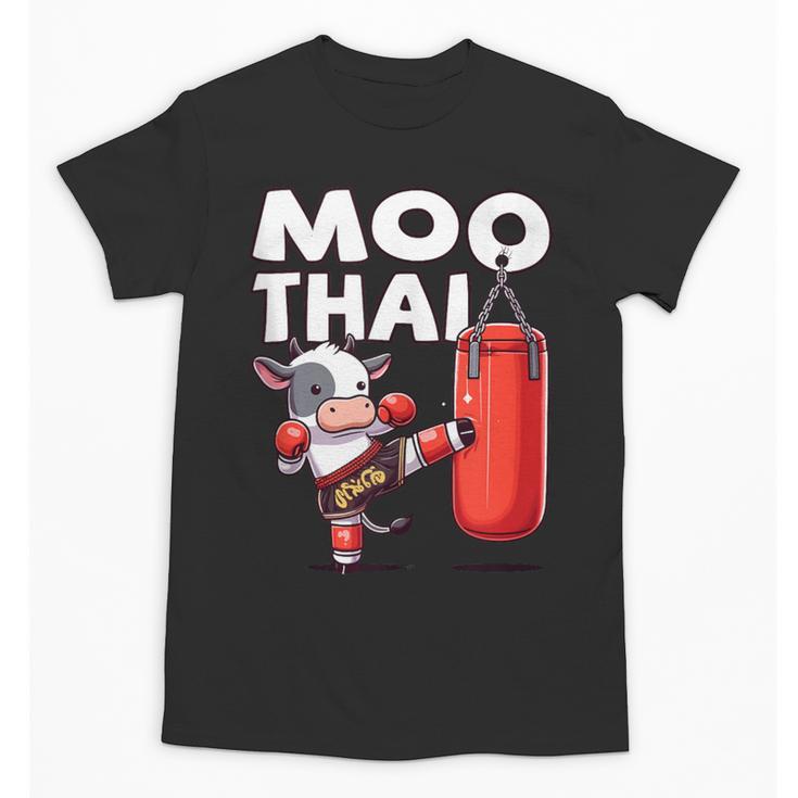 Muay Thai Moo Thai Thai Boxing For Youth Muay Thai Cow Unisex T-Shirt
