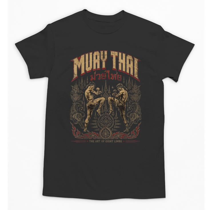 Muay Thai Nak Muay Vintage Thai Boxing Warrior Art Unisex T-Shirt