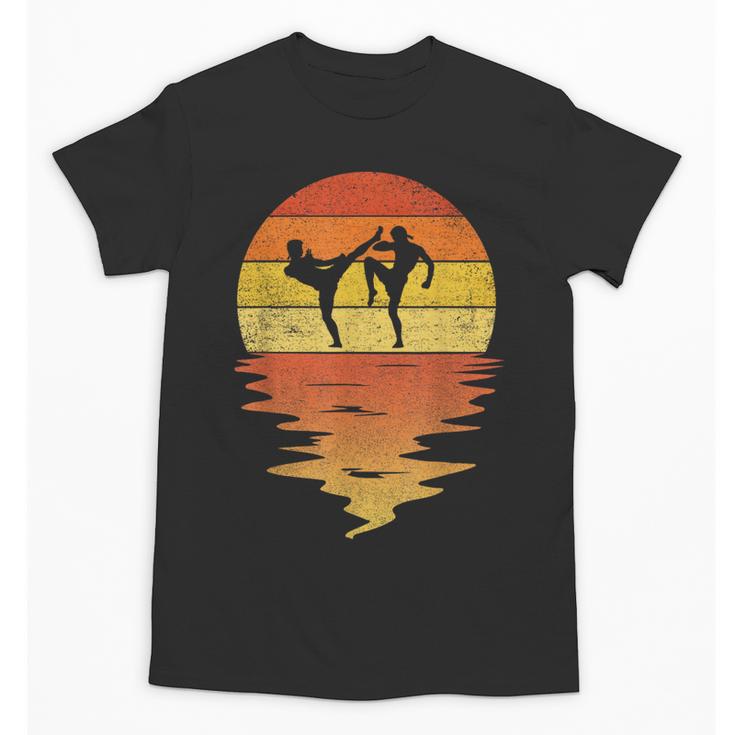 Muay Thai Shirt Retro Sunset 70s Vintage Muay Thai Unisex T-Shirt
