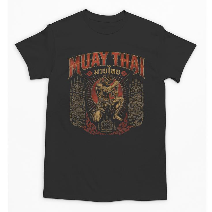 Retro Muay Thai Discipline Thai Boxing Warrior Art Unisex T-Shirt