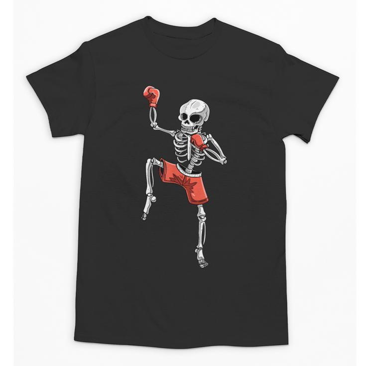 Skeleton Muay Thai Halloween Kickboxing MMA Fighter Costume Unisex T-Shirt