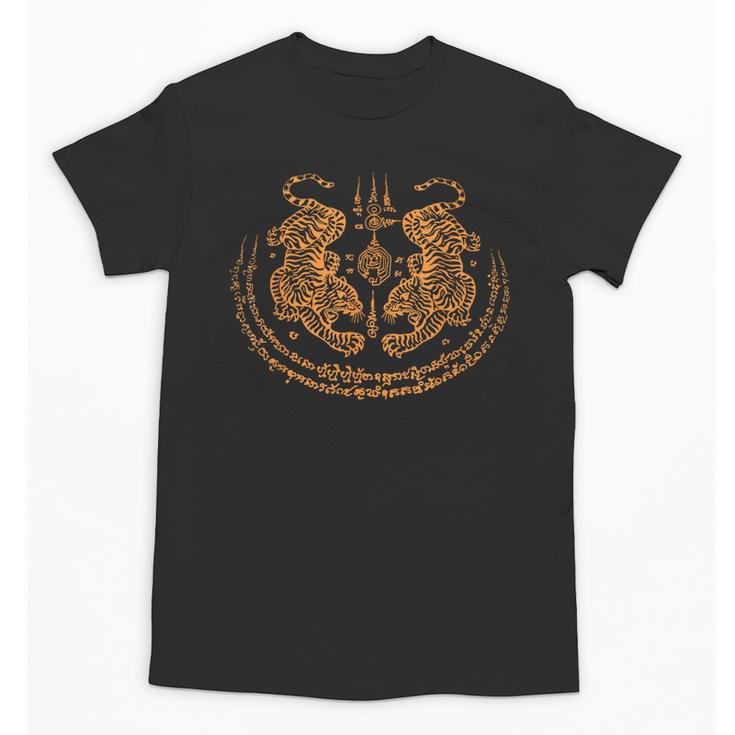 Twin Tiger Sak Yant Tattoo Muay Thai Thai Martial Arts Unisex T-Shirt