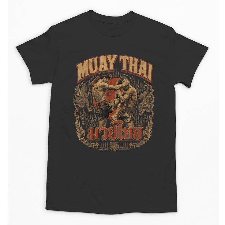 Vintage Muay Thai Thai Boxing Nak Muay Fighter Art Unisex T-Shirt