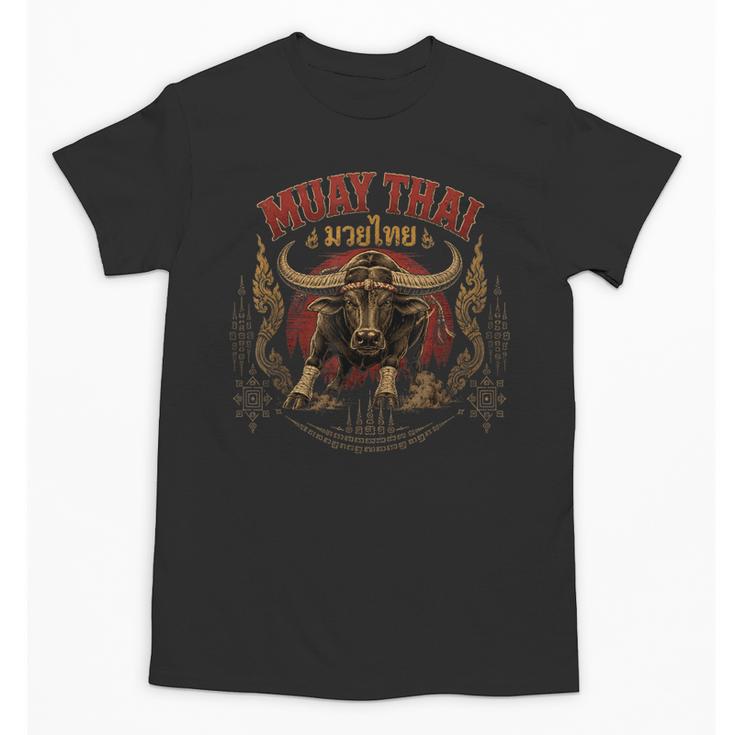 Vintage Muay Thai Dad Thai Boxing Fighter Father Buffalo Unisex T-Shirt