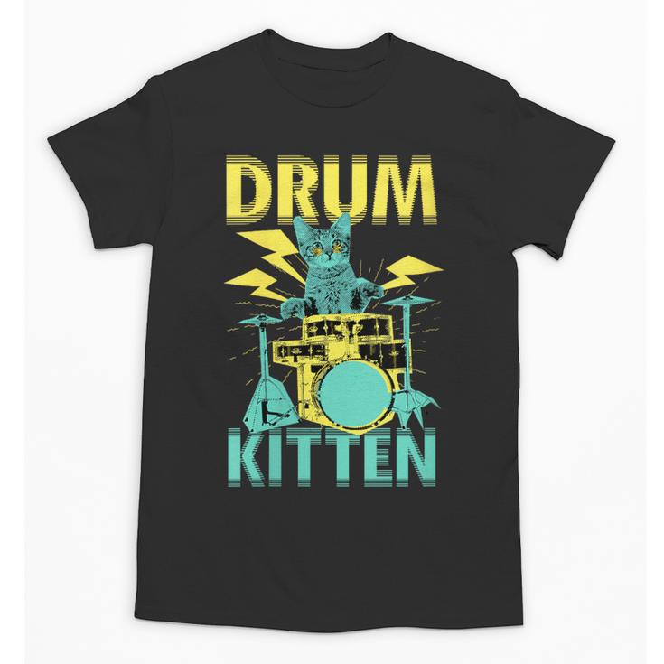 Women's Cute Drummer Cat Drum Kitten Unisex T-Shirt