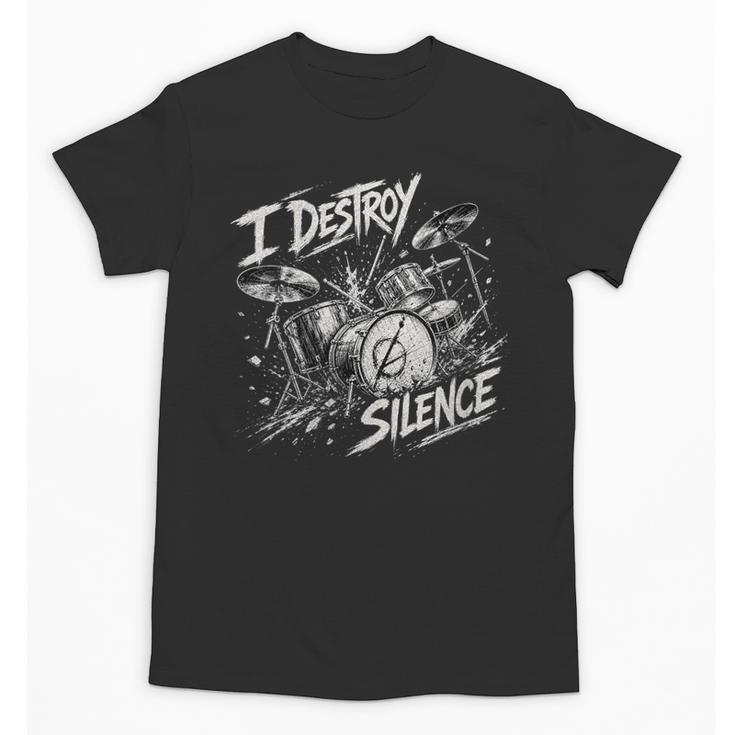 Women's Drum Kit I Destroy Silence Art Unisex T-Shirt