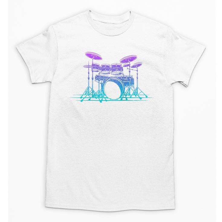 Drum Kit Set Drummer Raglan Baseball Tee Unisex T-Shirt
