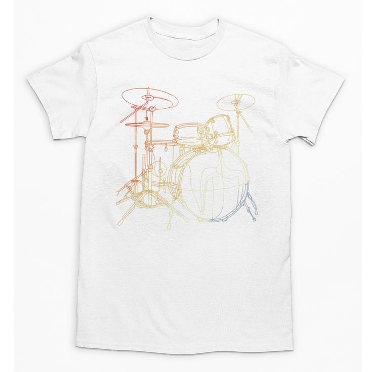 Drum Kit Vintage Look Music Concert Sweatshirt Unisex T-Shirt