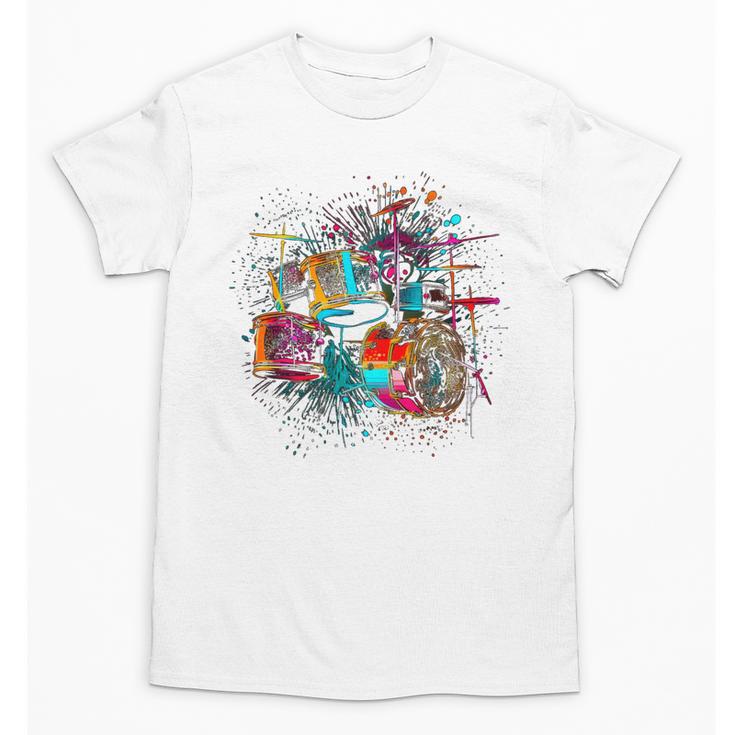 Drums Pop Art Drummer Drum Kit Unisex T-Shirt