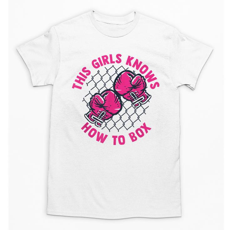 This Girl Knows How To Box Muay Thai Kickboxer Fan Boxing Unisex T-Shirt
