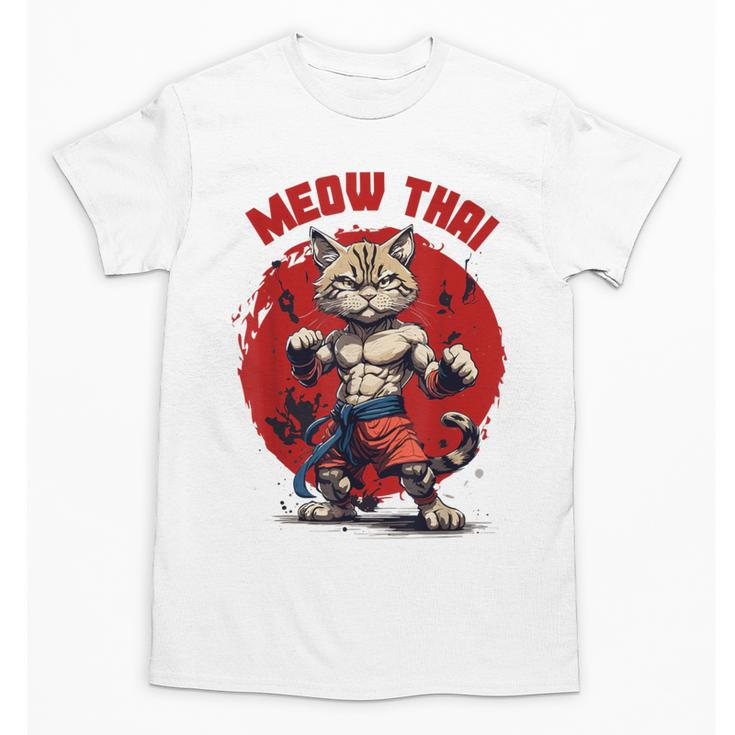Meow Thai Funny Muay Thai And Cats Lover Unisex T-Shirt