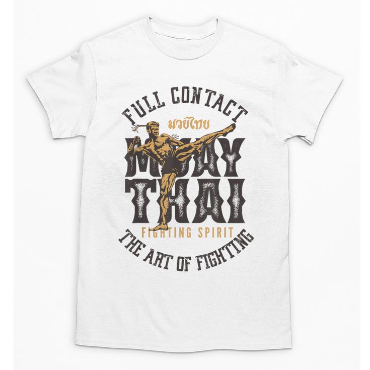 Muay Thai Fighter MMA Full Contact Retro Kickboxing Unisex T-Shirt