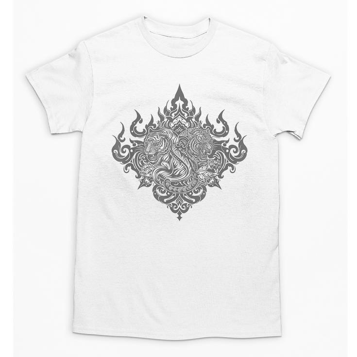 Sak Yant Muay Thai MMA Tattoo Twin Tiger Martial Art Boxing Unisex T-Shirt