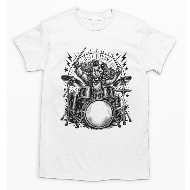 Spaniel Rock Drum Kit Unisex T-Shirt