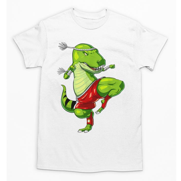 T-Rex Dinosaur Muay Thai Boxing Karate Martial Arts Kung Fu Unisex T-Shirt