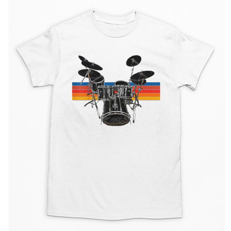 Vintage Drum Kit Drummer Rock Band Drums Unisex T-Shirt