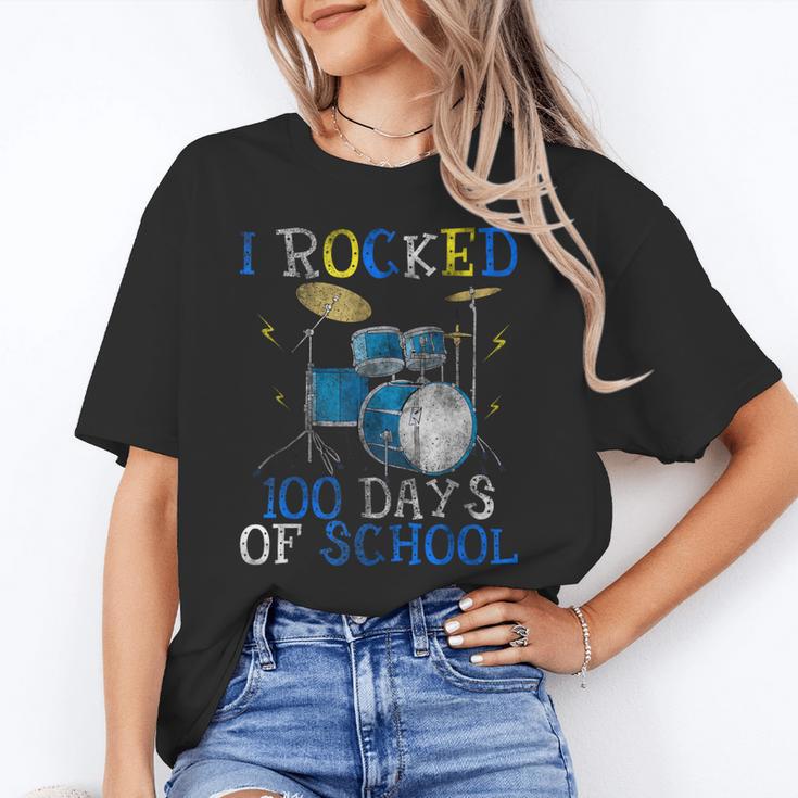 100th Day Of SchoolShirt Happy 100 Days Drum Kit Music Unisex T-Shirt