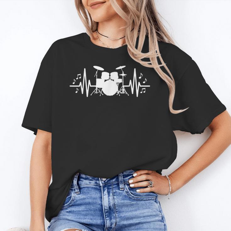 Drum Kit Heartbeat Drummer Music Lover EKG Pulse Set Note Unisex T-Shirt Drum Kit Heartbeat Drummer Music Lover EKG Pulse Set Note Unisex T-Shirt